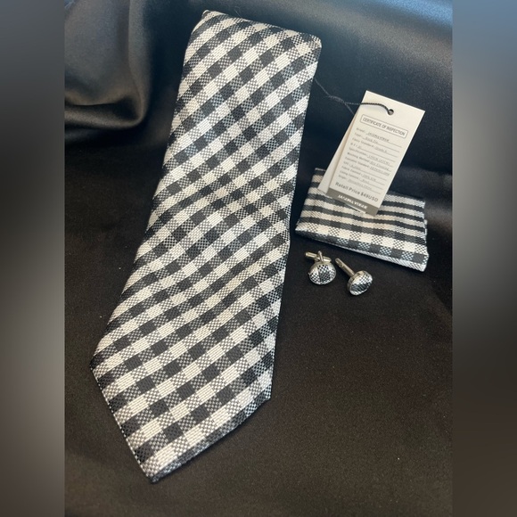 Other - Checkered Black and White Tie Set -NWT-